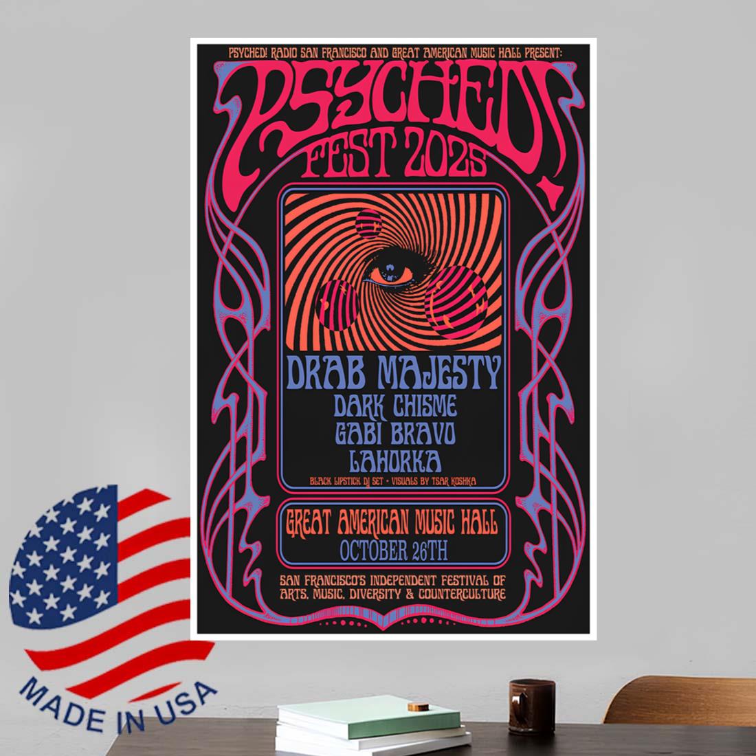 Psyched Fest October 26 2025 Great American Music Hall Poster