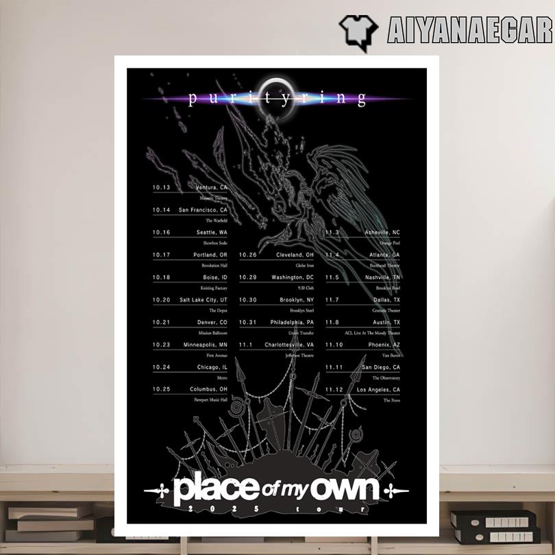 Purity Ring 2025 Poster – Place Of My Own Tour Print