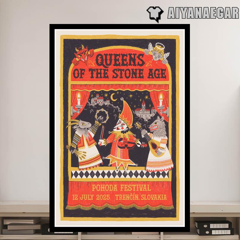 Queens Of The Stone Age 2025 Poster – Trencin Slovakia Pohoda Festival