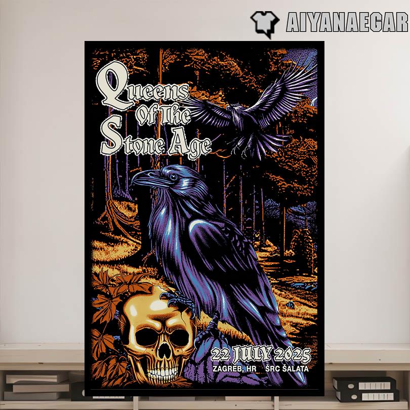 Queens Of The Stone Age Live Tour SRC Salata Zagreb Croatia July 22 2025 Poster