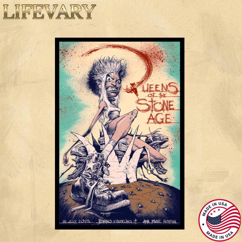 Queens of the Stone Age Poster – Live in Italy July 16 2025 AMA Festival