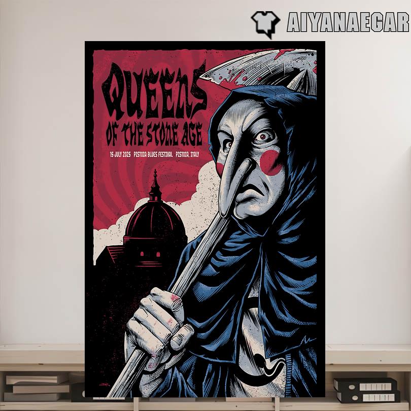 Queens of the Stone Age Poster – Live in Pistoia Italy July 15 2025