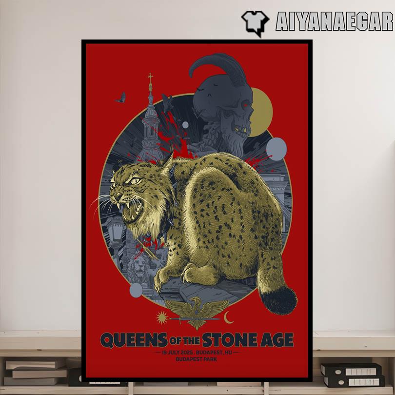 Queens Of The Stone Age Show Budapest July 19 2025 Poster