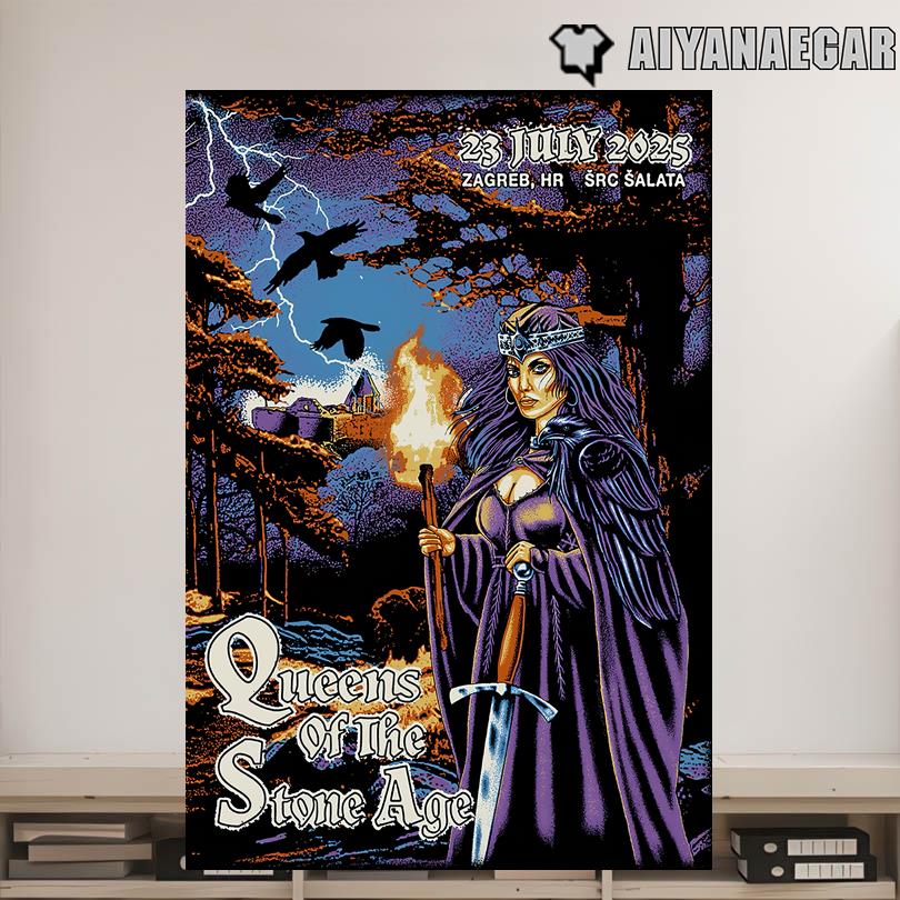 Queens Of The Stone Age Show Zagreb Croatia July 23 2025 Poster