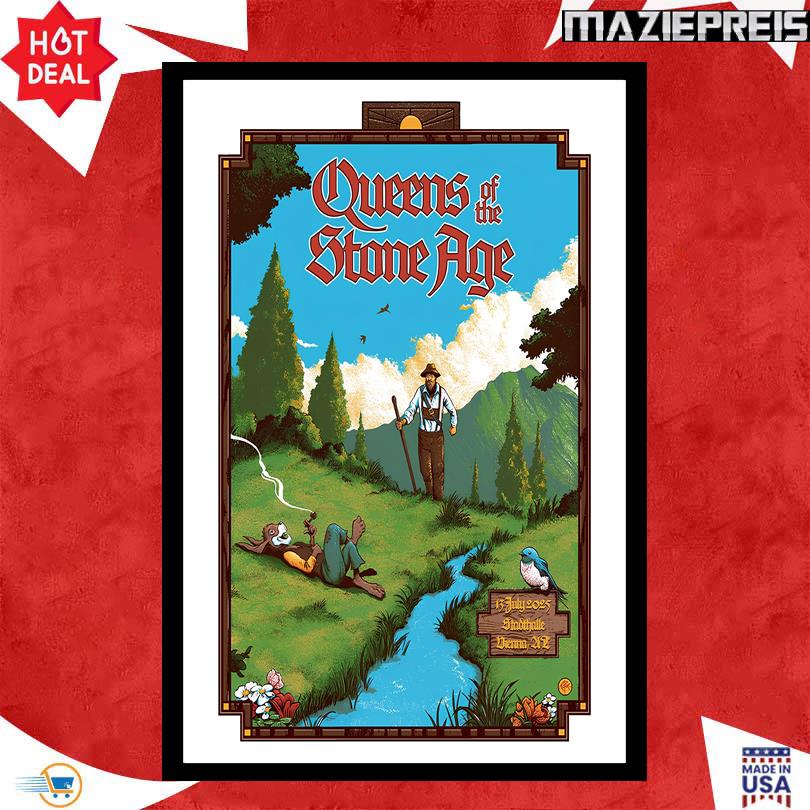 Queens Of The Stone Age Tour Poster – July 13 2025 Vienna Austria Event