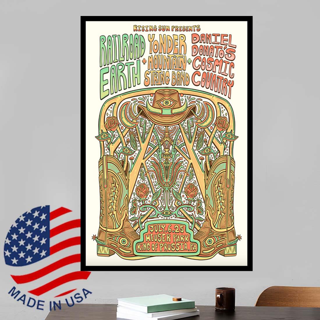 Railroad Earth Yonder Mountain String Band And Daniel Donato\'s Cosmic Country At King of Prussia, PA July 6 2025 Poster