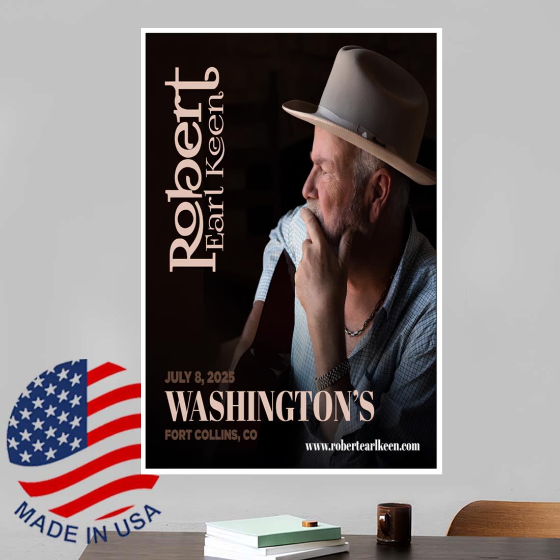 Robert Earl Keen At Collins CO July 8 2025 Poster