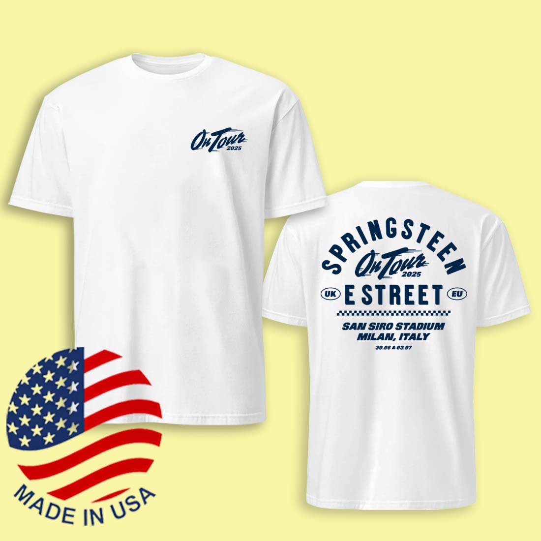Springsteen & The E-Street Band June 30, July 3 2025 Milan Event Tee