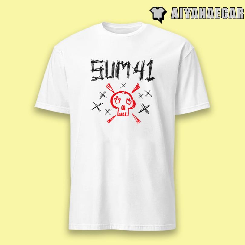 SUM 41 Sketch Logo Skull T Shirt