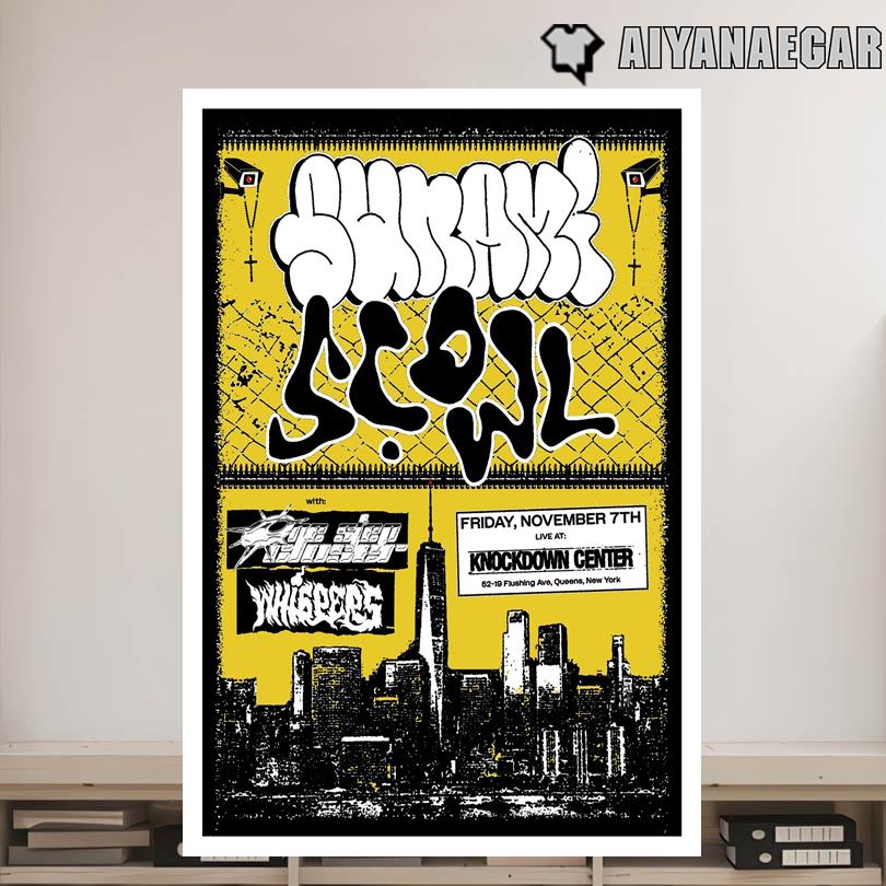 Sunami x Scowl Poster – Knockdown Center NY Concert 2025