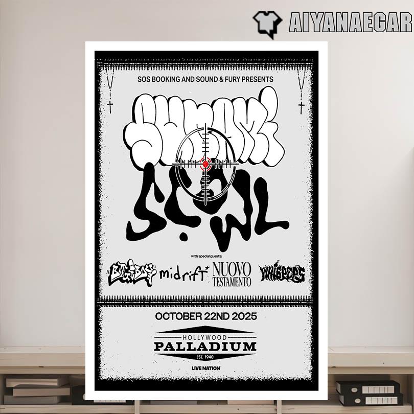 Sunami x Scowl Poster – Live in LA Hollywood Palladium Oct 22 2025