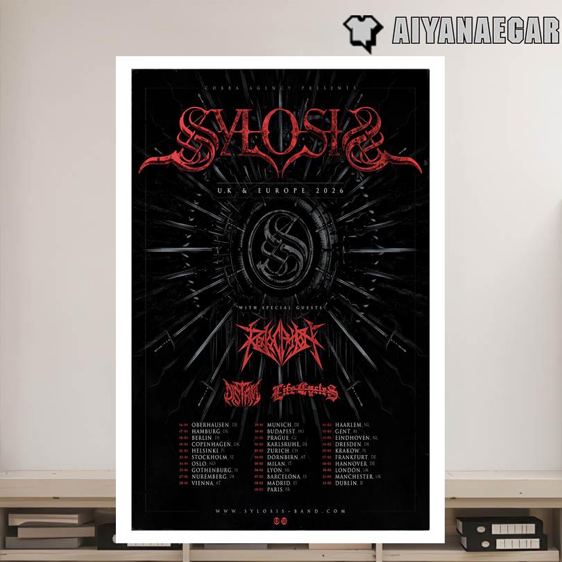 Sylosis Poster – Official 2026 EU UK Tour Merch