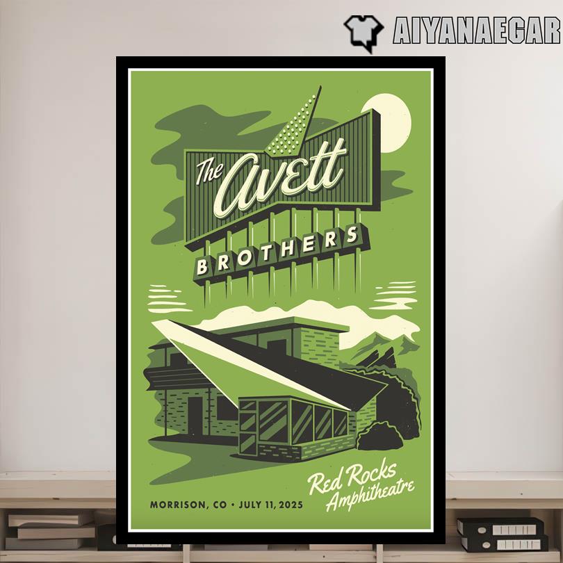 The Avett Brothers 2025 Poster – Live at Red Rocks Morrison CO