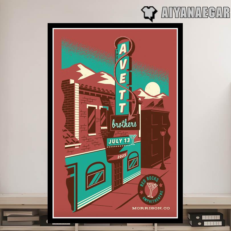The Avett Brothers Tour Poster – July 13 2025 Morrison Colorado