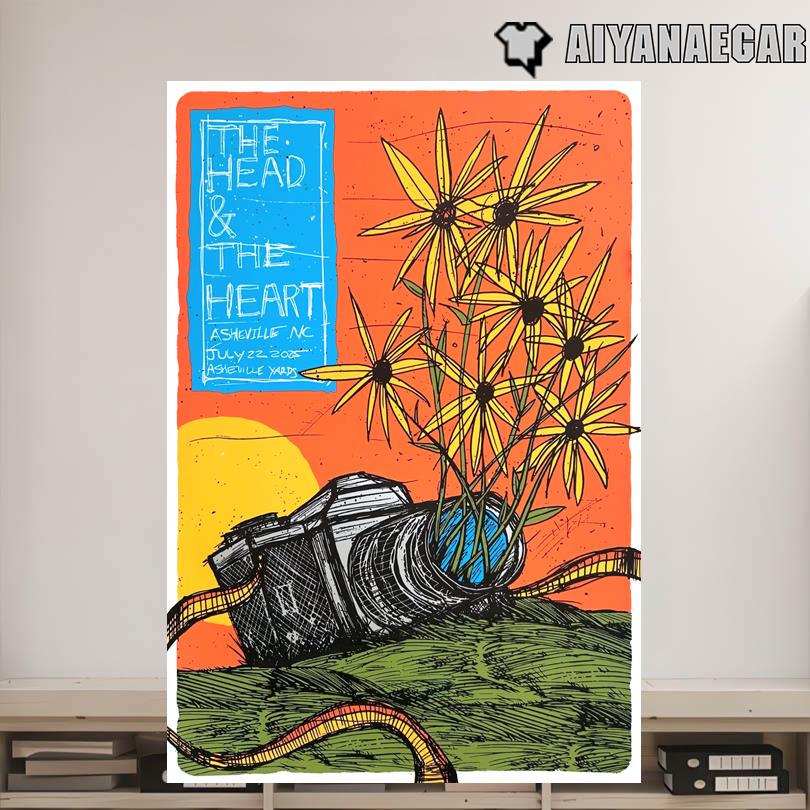 The Head And The Heart Show in Asheville Yards Amphitheater July 22 2025 Poster