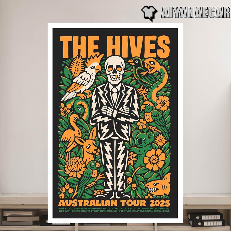 The Hives Australian Tour 2025 Poster