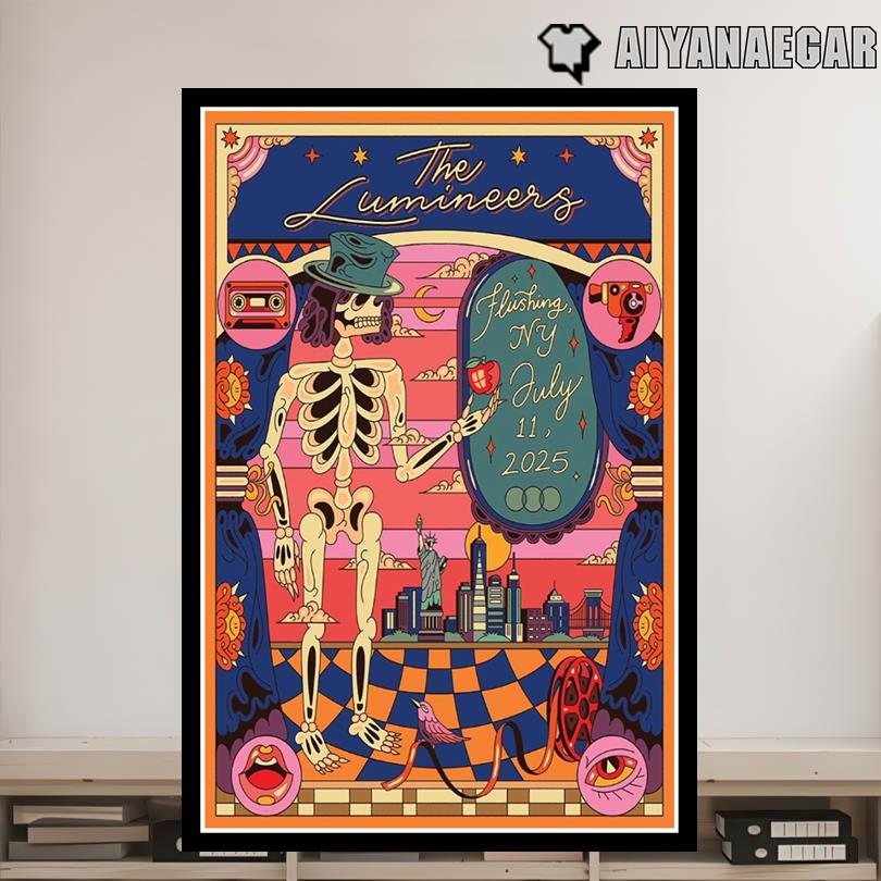 The Lumineers Wall Art Poster Citi Field Flushing NY 2025