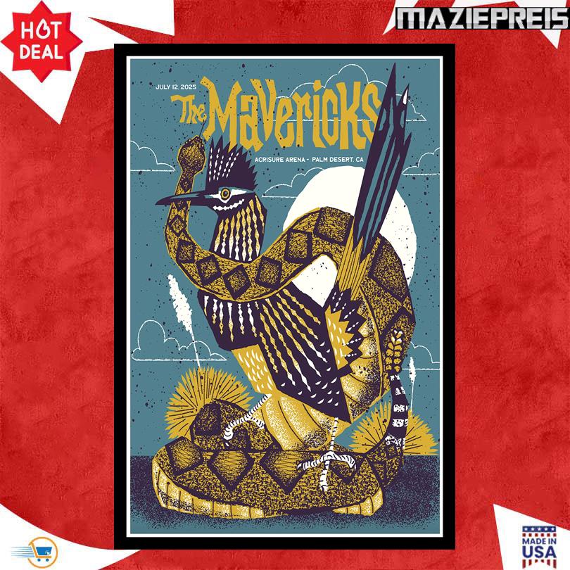 The Mavericks July 12 2025 Poster – Acrisure Arena, Palm Desert CA