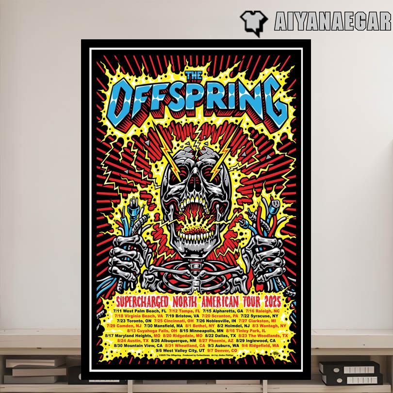The Offspring 2025 Poster – Supercharged Tour USA & Canada