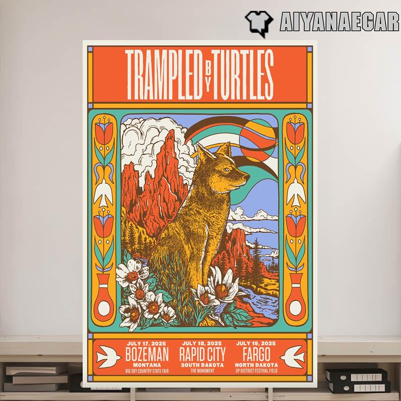 Trampled By Turtles Jul 17 2025 Gallatin County Fairgrounds in Bozeman MT Poster