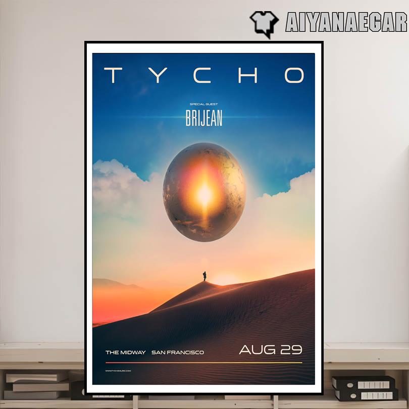 Tycho 2025 Tour Poster – August 29 – The Midway – San Francisco CA