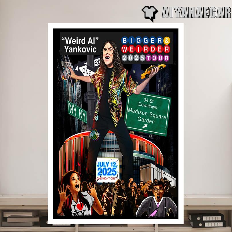 Weird Al Yankovic Poster – New York Madison Square Garden July 12 2025