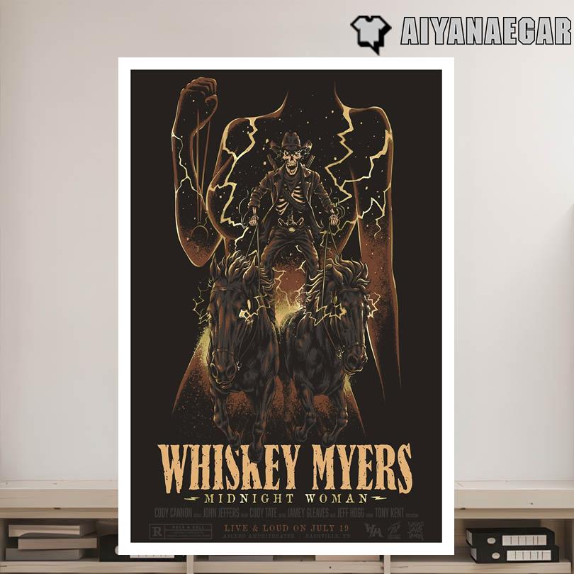 Whiskey Myers in Nashville TN Ascend Amphitheater July 19 2025 Poster