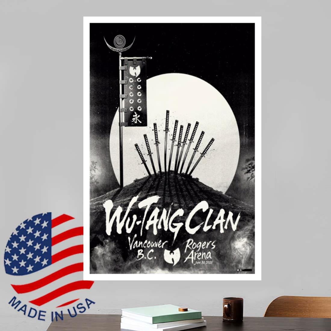 Wu Tang Clan June 30 2025 Rogers Arena Vancouver BC Poster