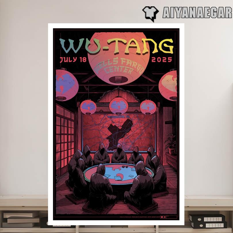 Wu Tang Clan Show in Philadelphia Wells Fargo Center July 2025 Poster