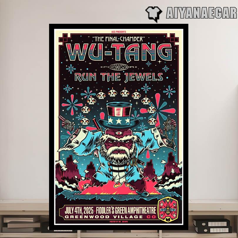 Wu Tang Clan Tour Poster – July 4 2025 Greenwood Village CO Event