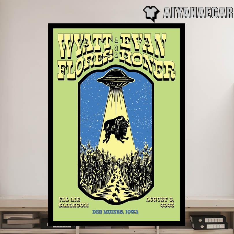 Wyatt Flores Tour Poster – Aug 3 2025 Saint Charles IA Festival