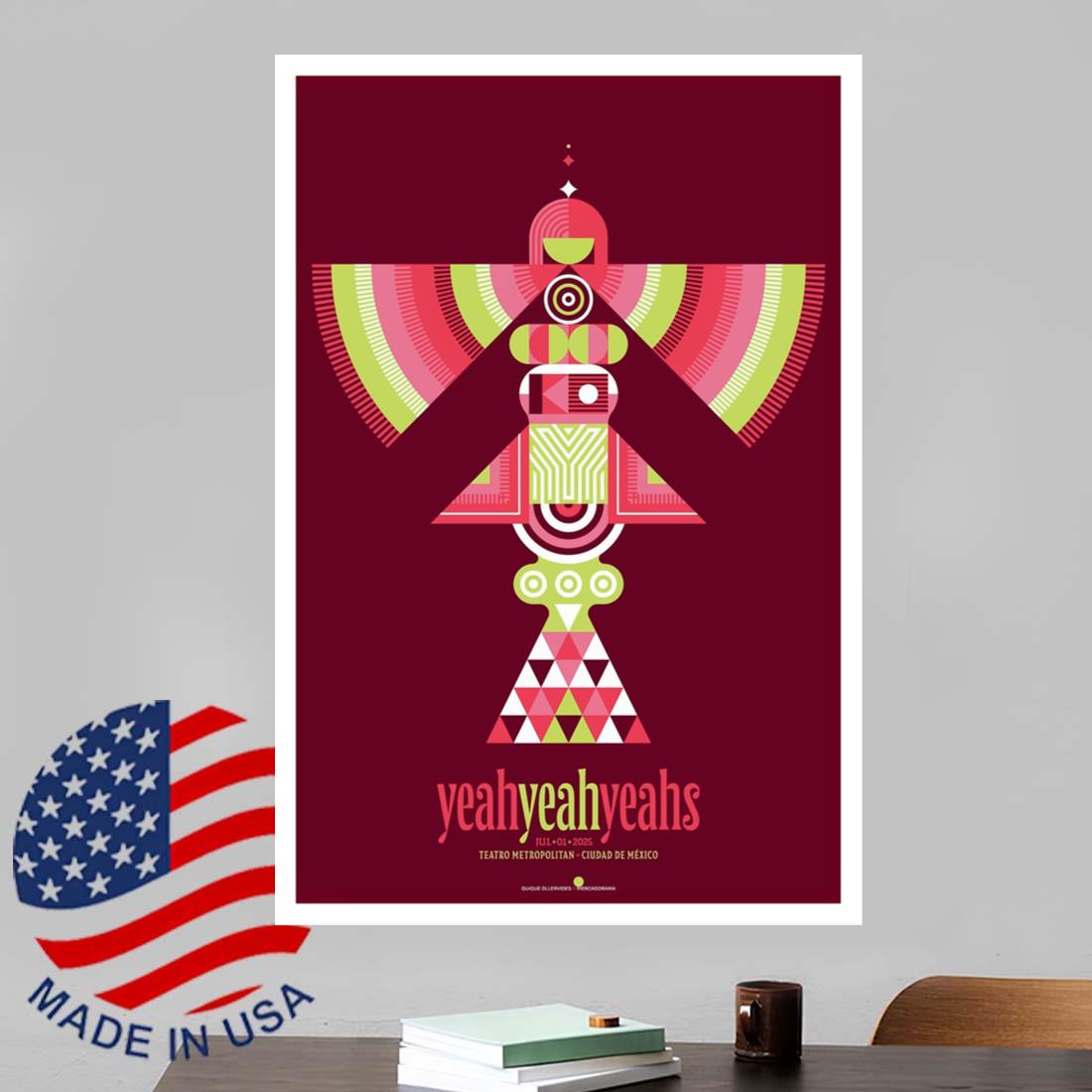 Yeah Yeah Yeahs Teatro Metropólitan, Mexico City July 1 2025 Poster